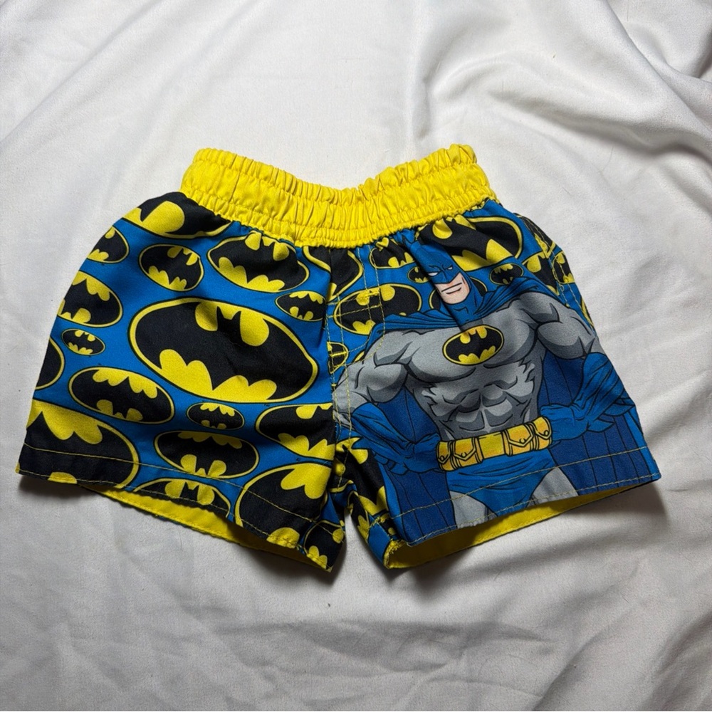 Batman infant swim trunks shorts - Blue and Yellow